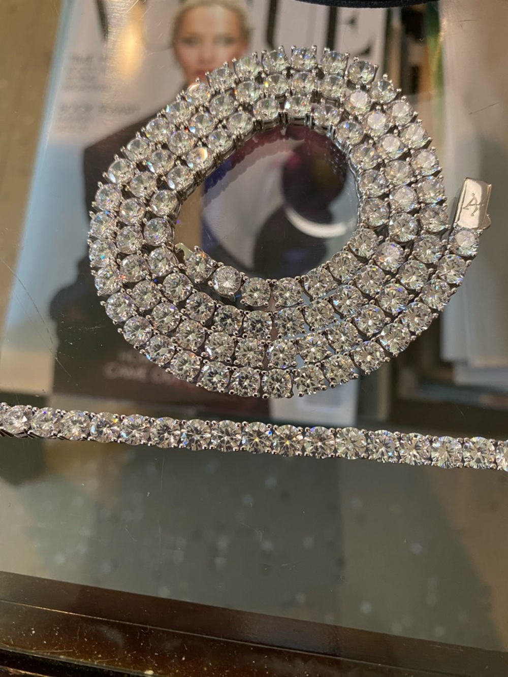 Set- Clear CZ Tennis Necklace and Bracelet